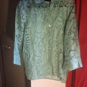 Men's Green Patterned Shirt